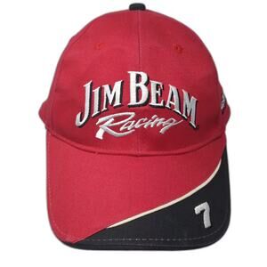 StyleMaster Jim Beam Racing Hat Red Black Baseball Cap OS Strapback Embroidered